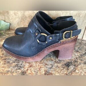 Born® Women's 9 Hudson™ Slingback Clog in Black Leather - $120